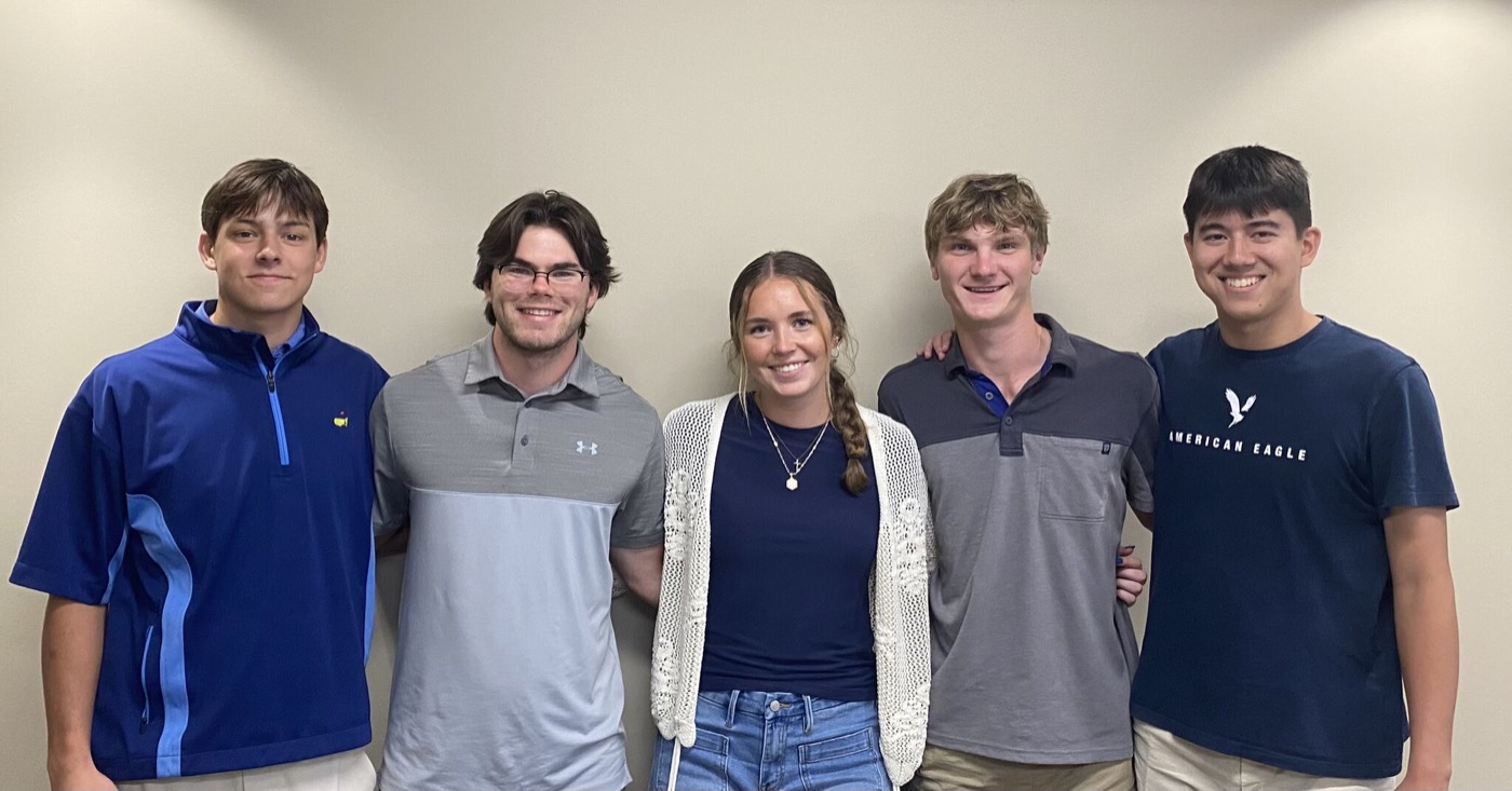 Riley Reese with fellow interns during the summer 2025 internship at Automatic Pool Covers